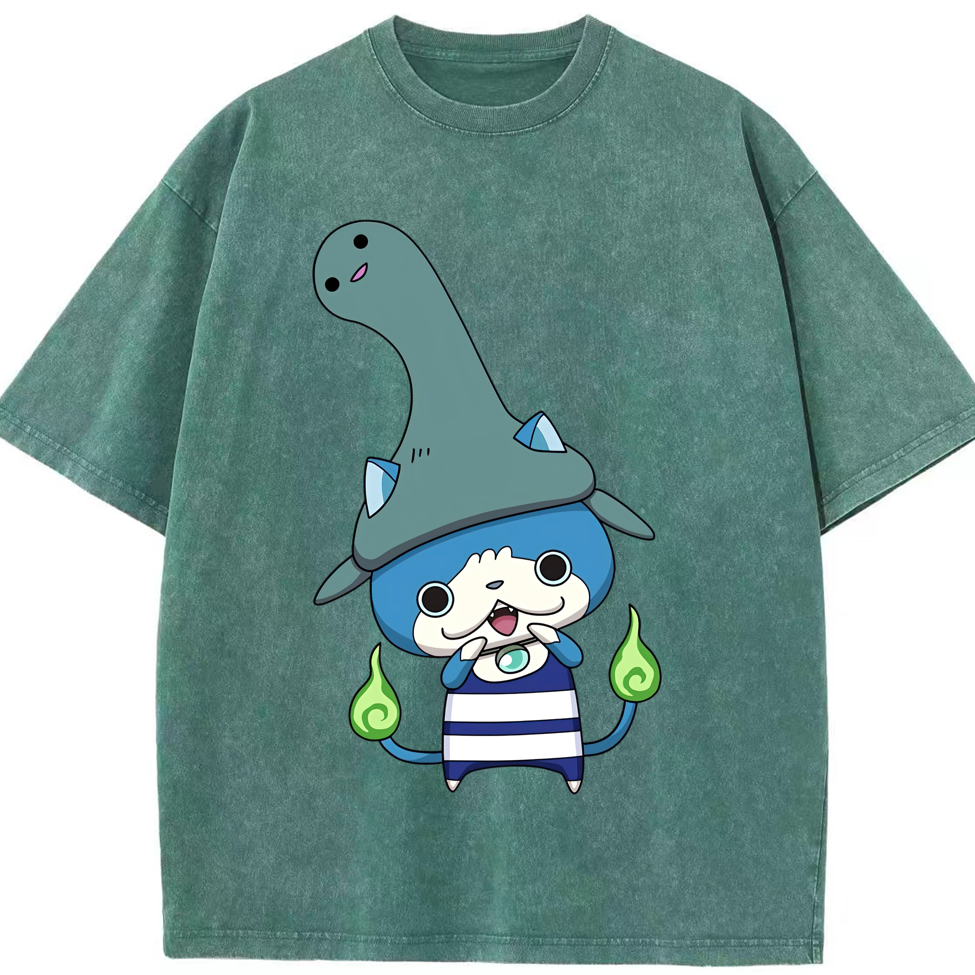 （画像用） 妖怪ウォッチ Yo-kai Watch 綿100% ヴィンテージ風 半袖Tシャツ（フロントプリント）